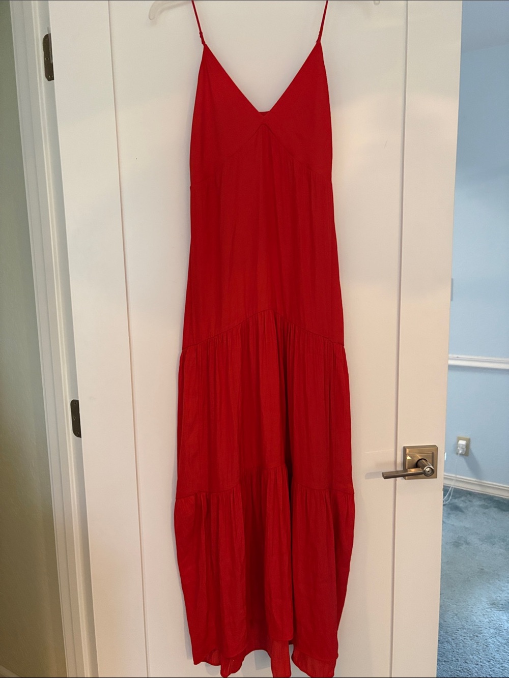 Banana Republic Red Spaghetti-Strap Maxi Dress Sz 4